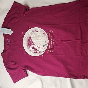 Cat & Jack Girls Shirt Swan Snow Globe